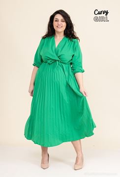 Picture of PLUS SIZE PLEATED MAXI DRESS